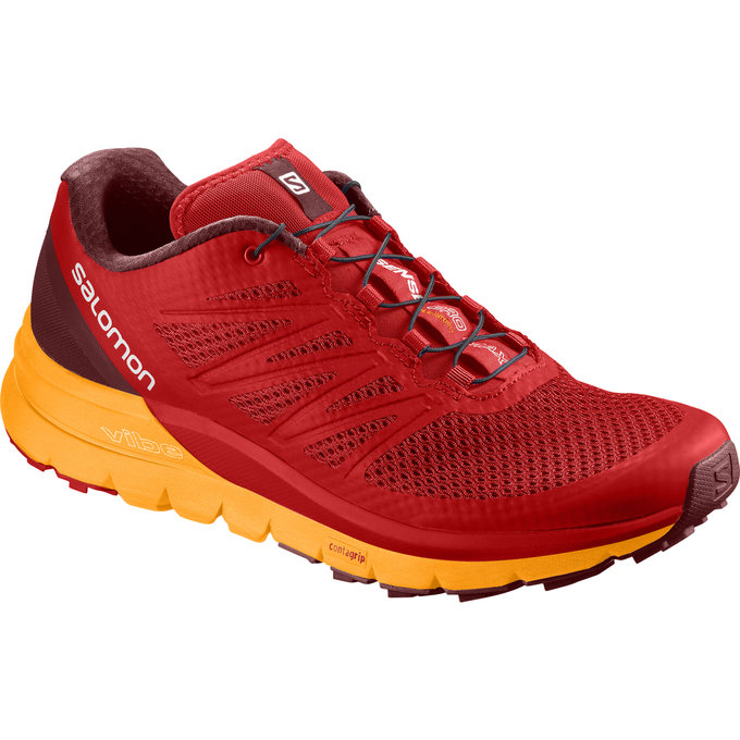 Zapatillas Trail Running Salomon Hombre Rojas / Naranjas - Salomon Argentina SENSE PRO MAX ,372681-E